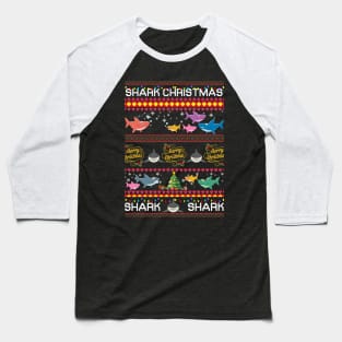 Shark Christmas T shirt Funny For Cat Lovers Baseball T-Shirt